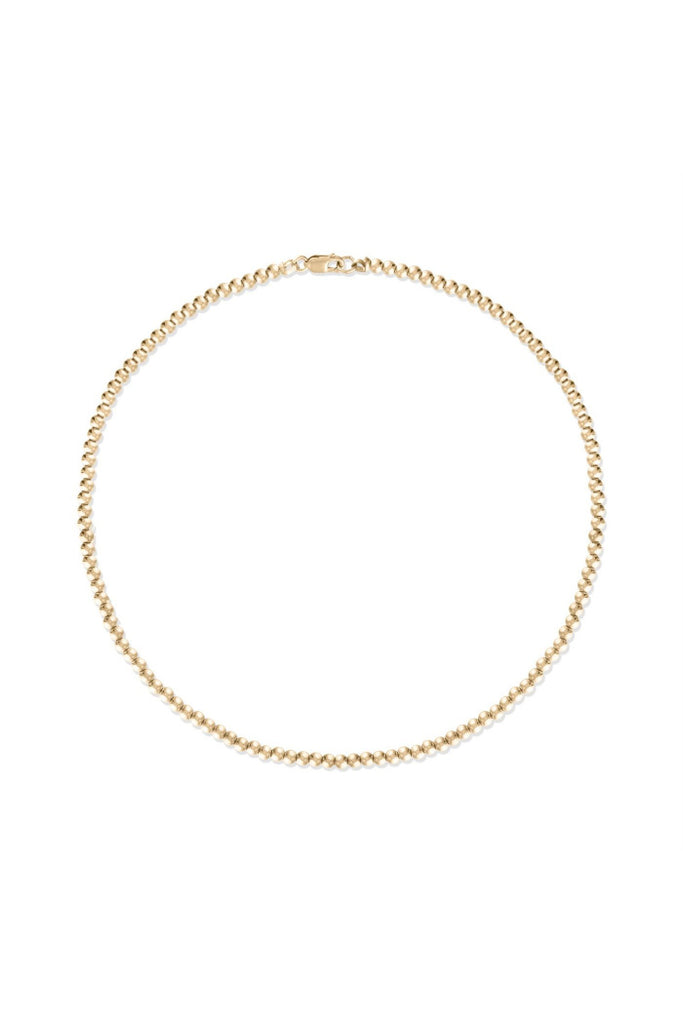 3MM Gold Ball Necklace - 15"