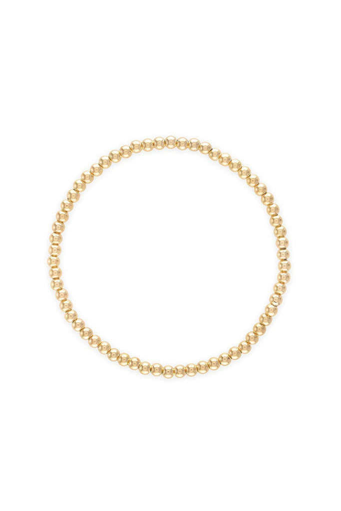 3MM Gold Ball Bracelet - 6.5"