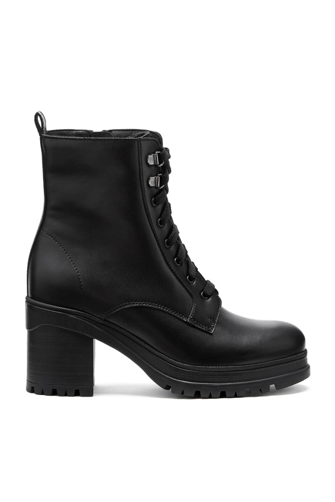 Prunella Leather Boot in Black