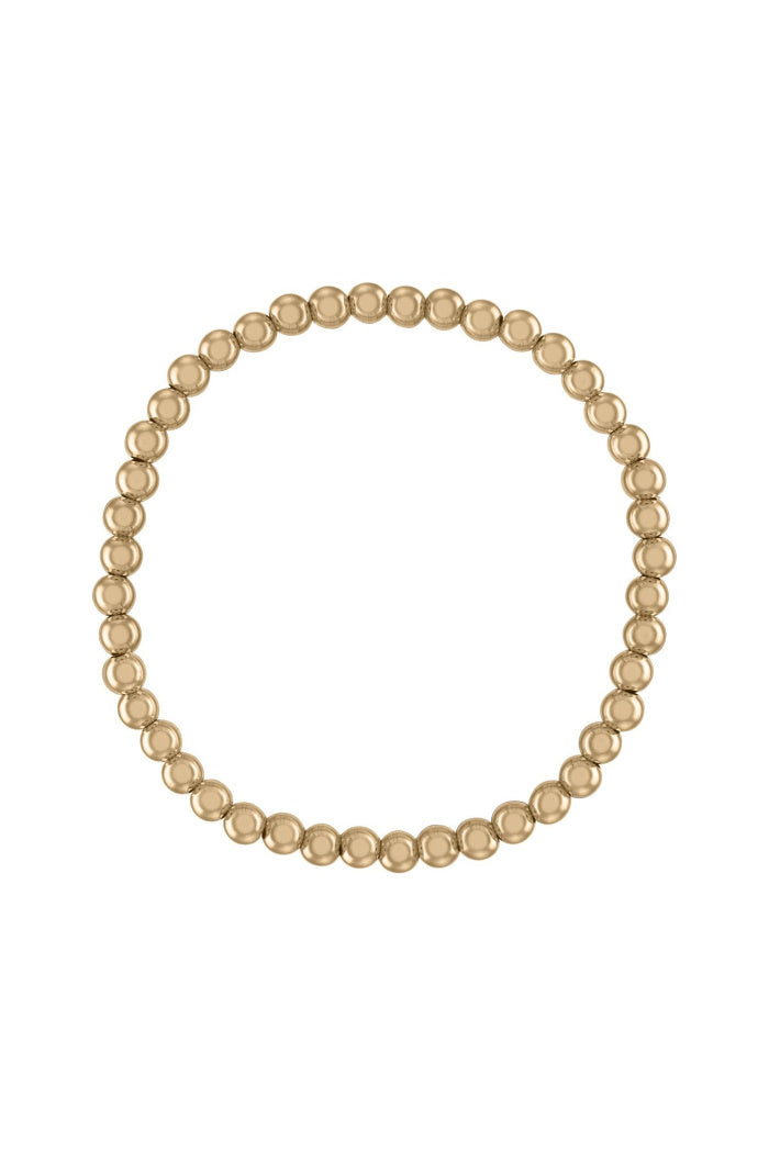 4MM Gold Ball Bracelet - 6.5"