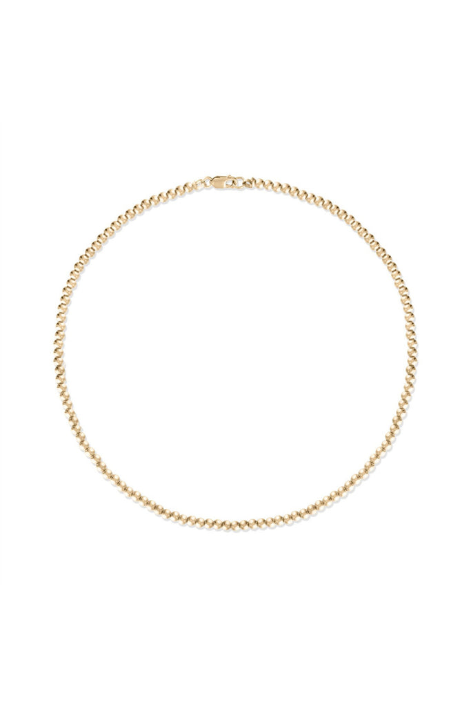 3MM Gold Ball Necklace - 14"
