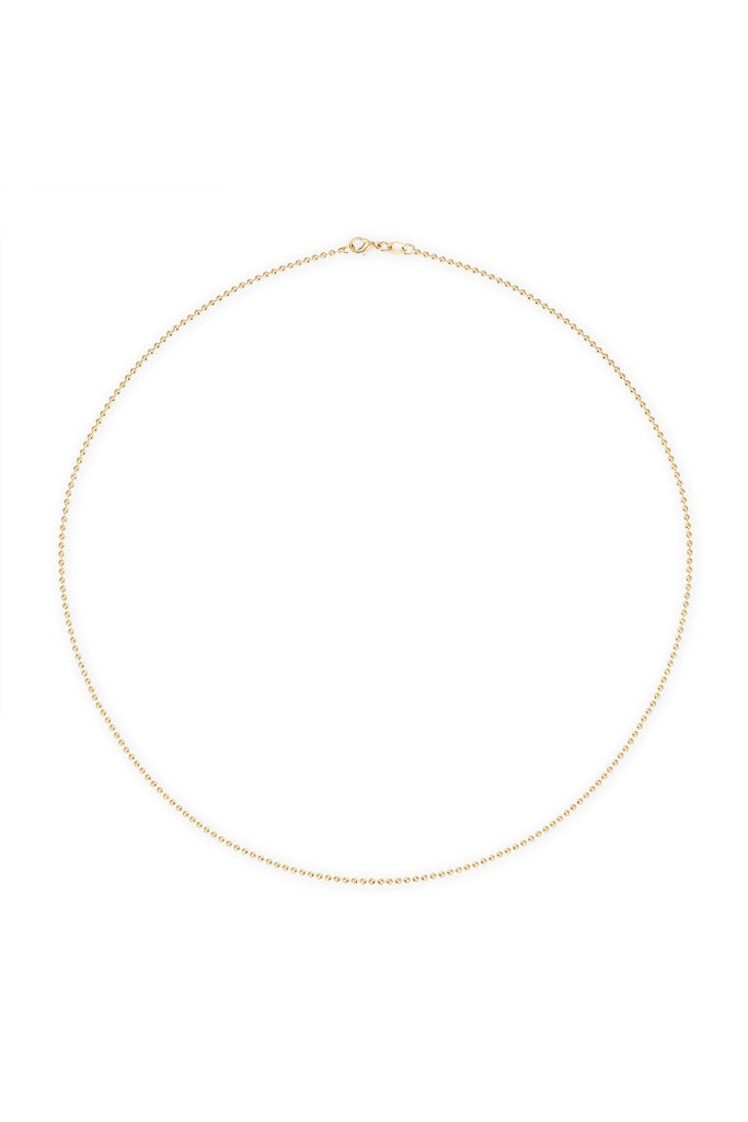 3MM Gold Ball Necklace in Gold - 18"
