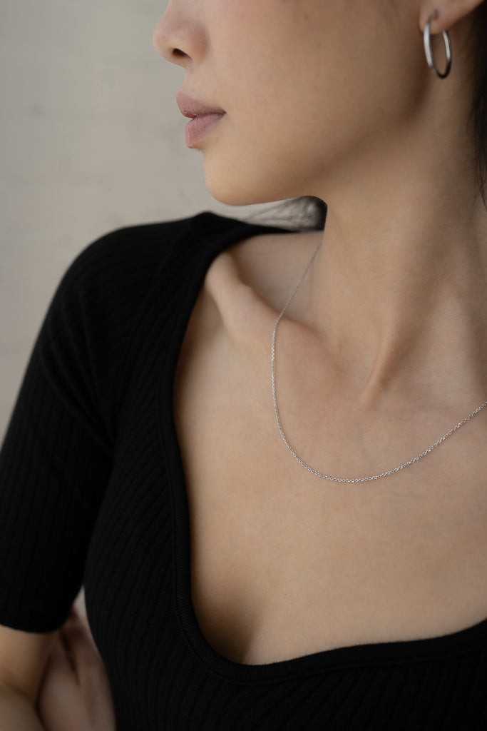 Lynn Necklace | 10k White Gold | 18"