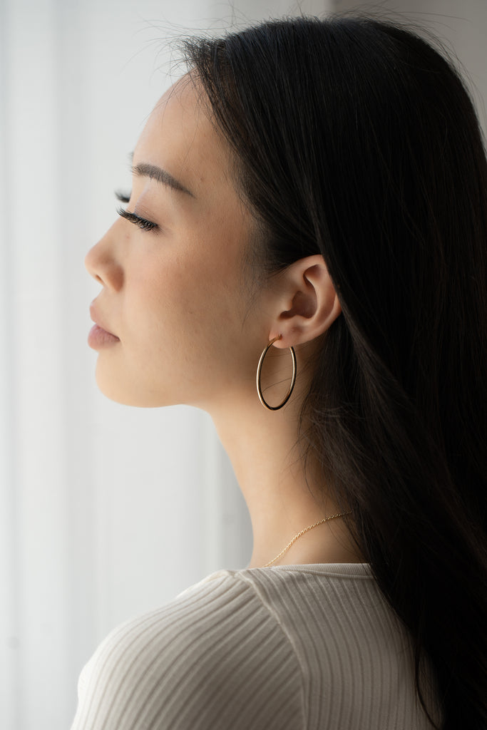 Noa Large Hoops | 10k Gold