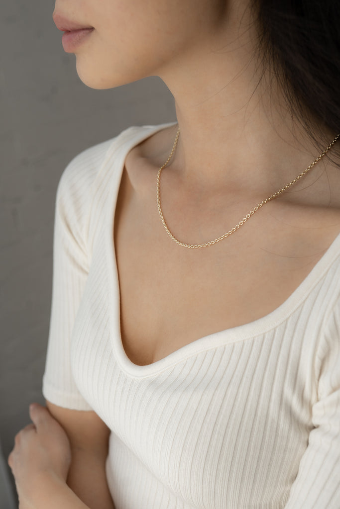 Mae Necklace | 10k Gold | 18"