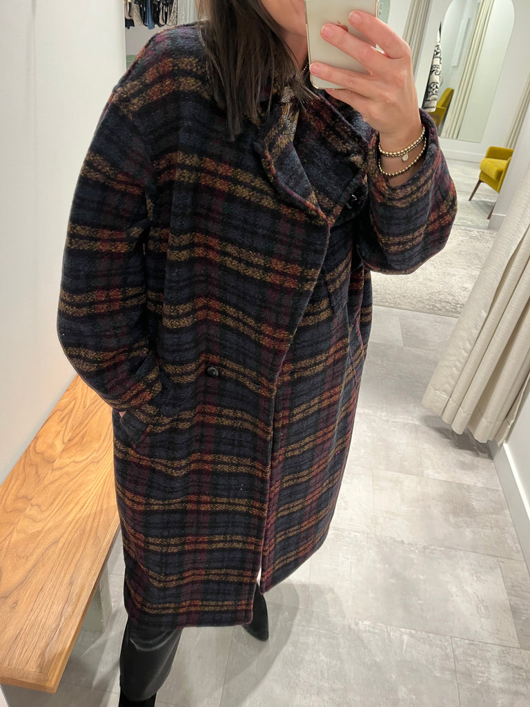 Laurie Coat in Multicolor Black