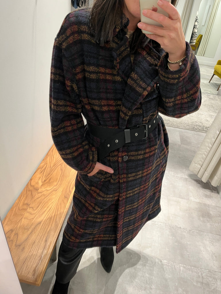 Laurie Coat in Multicolor Black