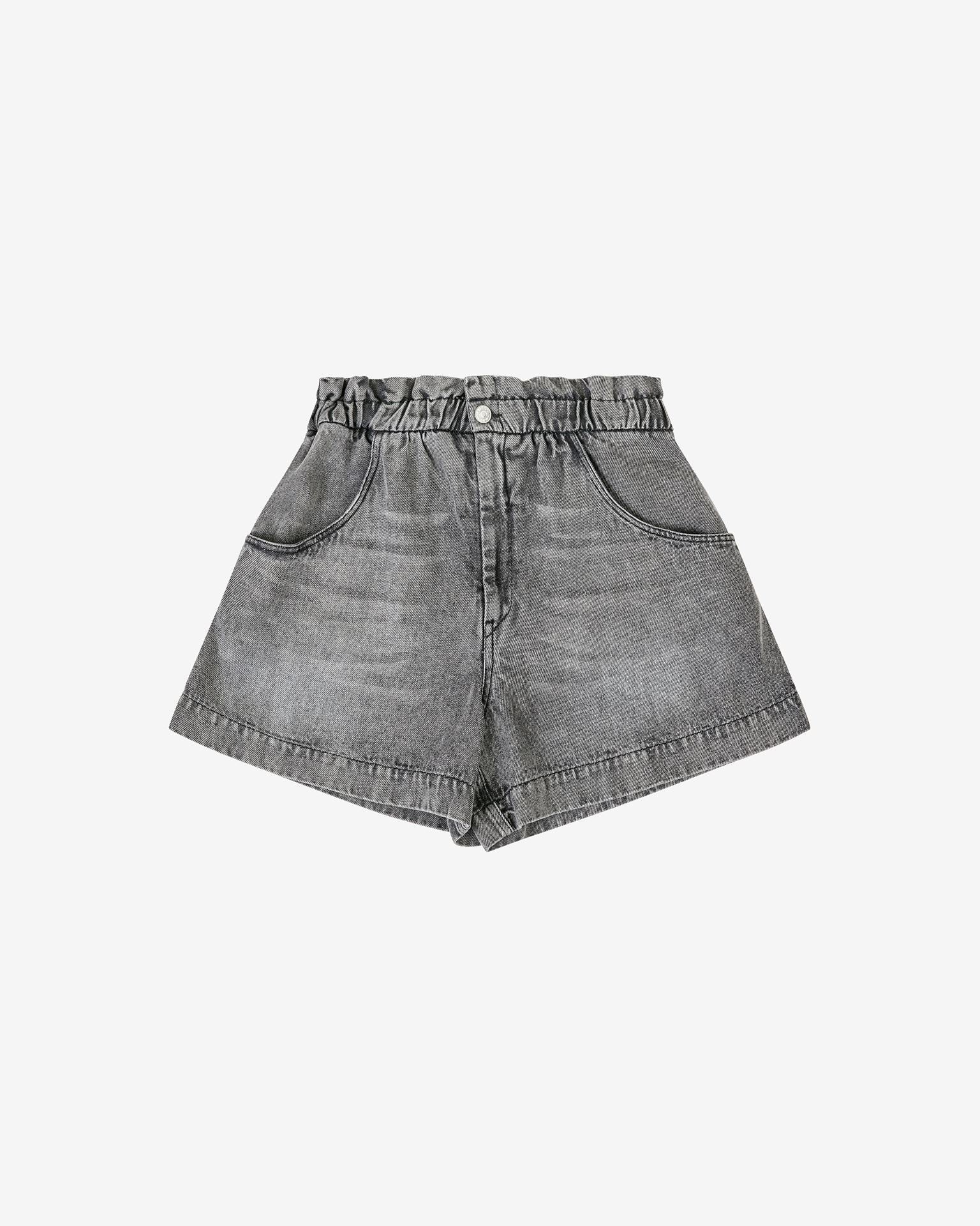 Titea Fluid Denim Shorts in Grey