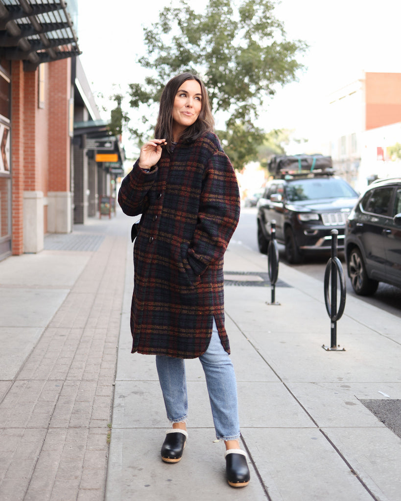 Gabriel Coat in Multicolor Black