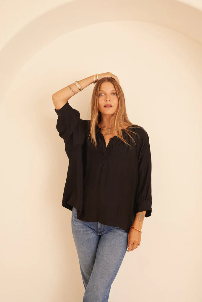 Remy Top in Black Silk