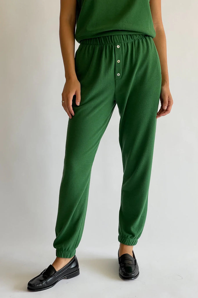 Sweater Henley Sweatpant in Pine