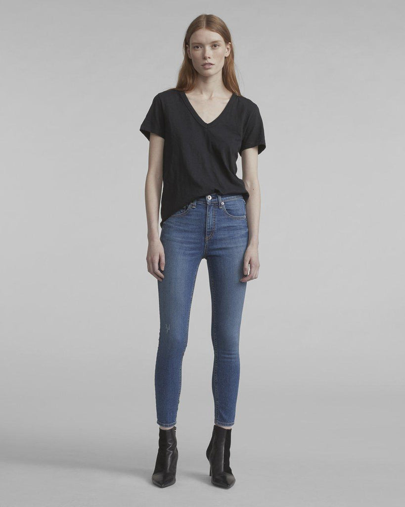 High Rise Ankle Skinny