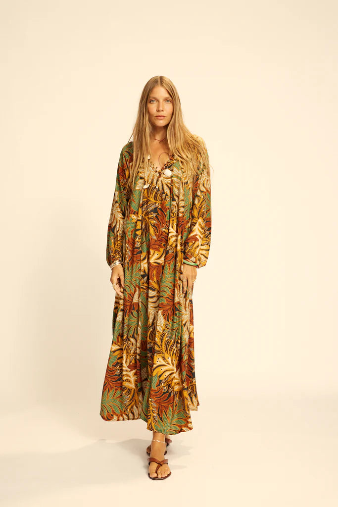 Fiore Maxi In Jungle Print Moss Green Shop Women S Clothing Online