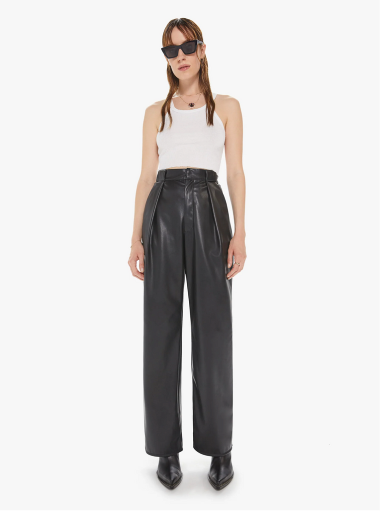 The High Waisted Tunnel Vision Pleated Prep in Black