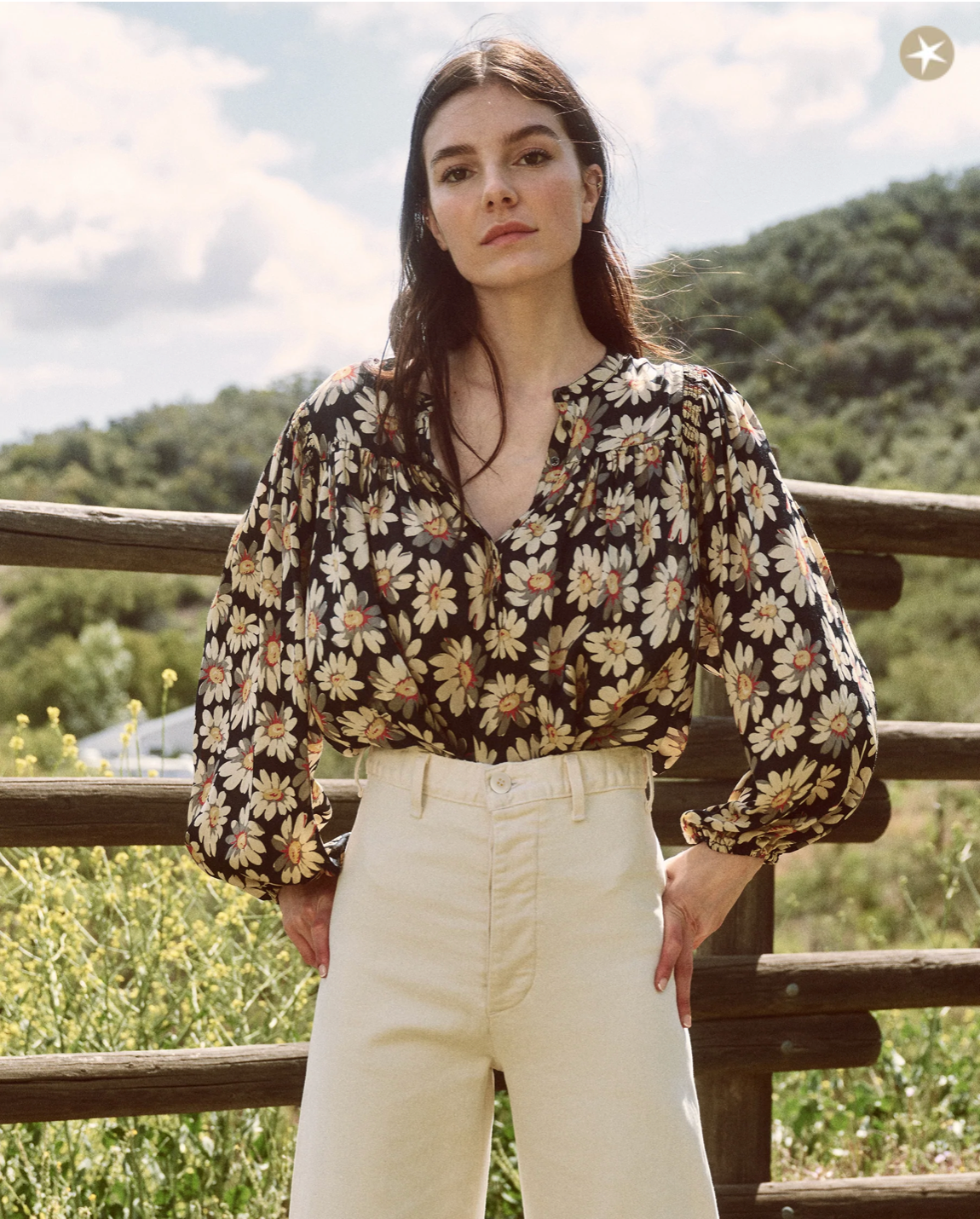 The Tale Top. Frosted Winter Floral