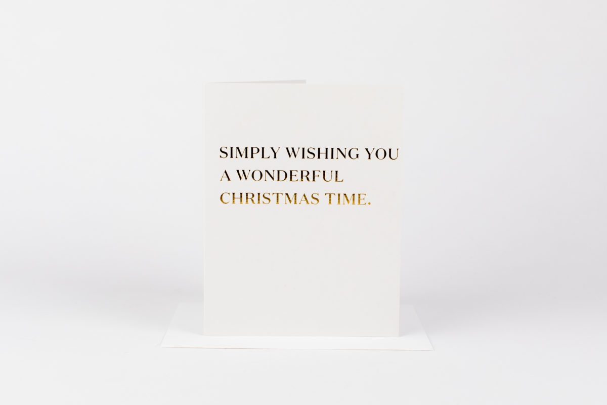 Holiday Card - Simply Wishing You a Wonderful Christmas Time