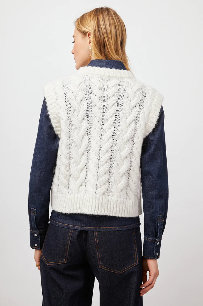 Alexis Sweater Vest in Ivory