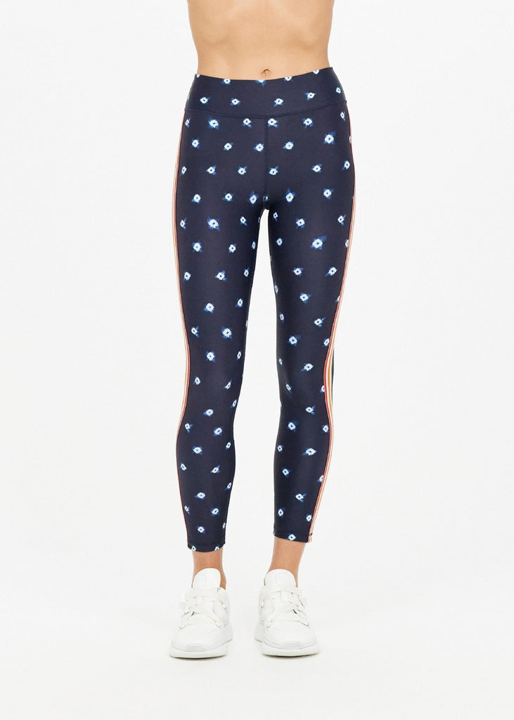 Shibori Spot Midi Pant in Navy